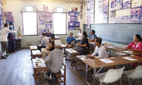 Ancient Lanna script class in Nan, Thailand